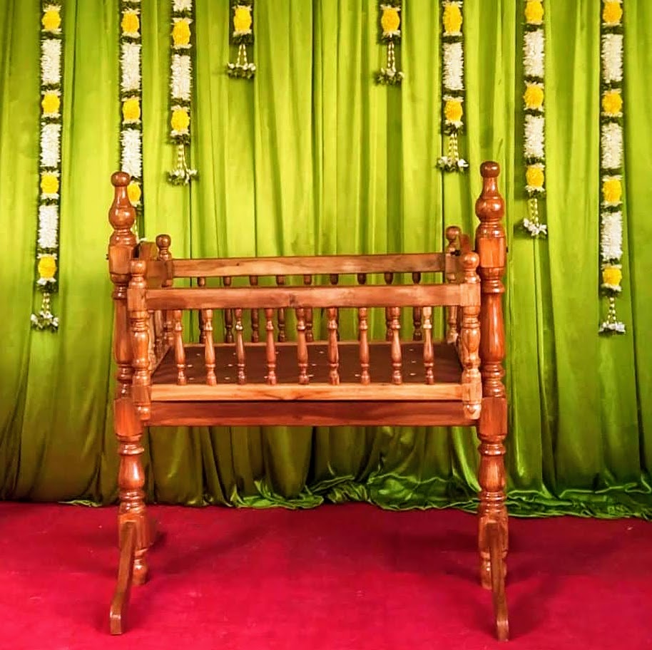 Classic Teak cradle rent chennai